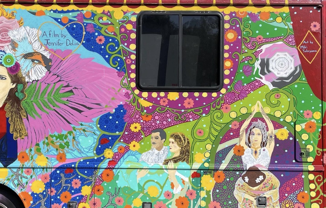 Pinkford RV mural — floral side panel
